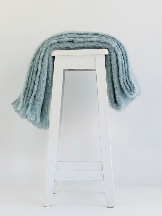 Windermere Mohair Blanket Throw - Glacier