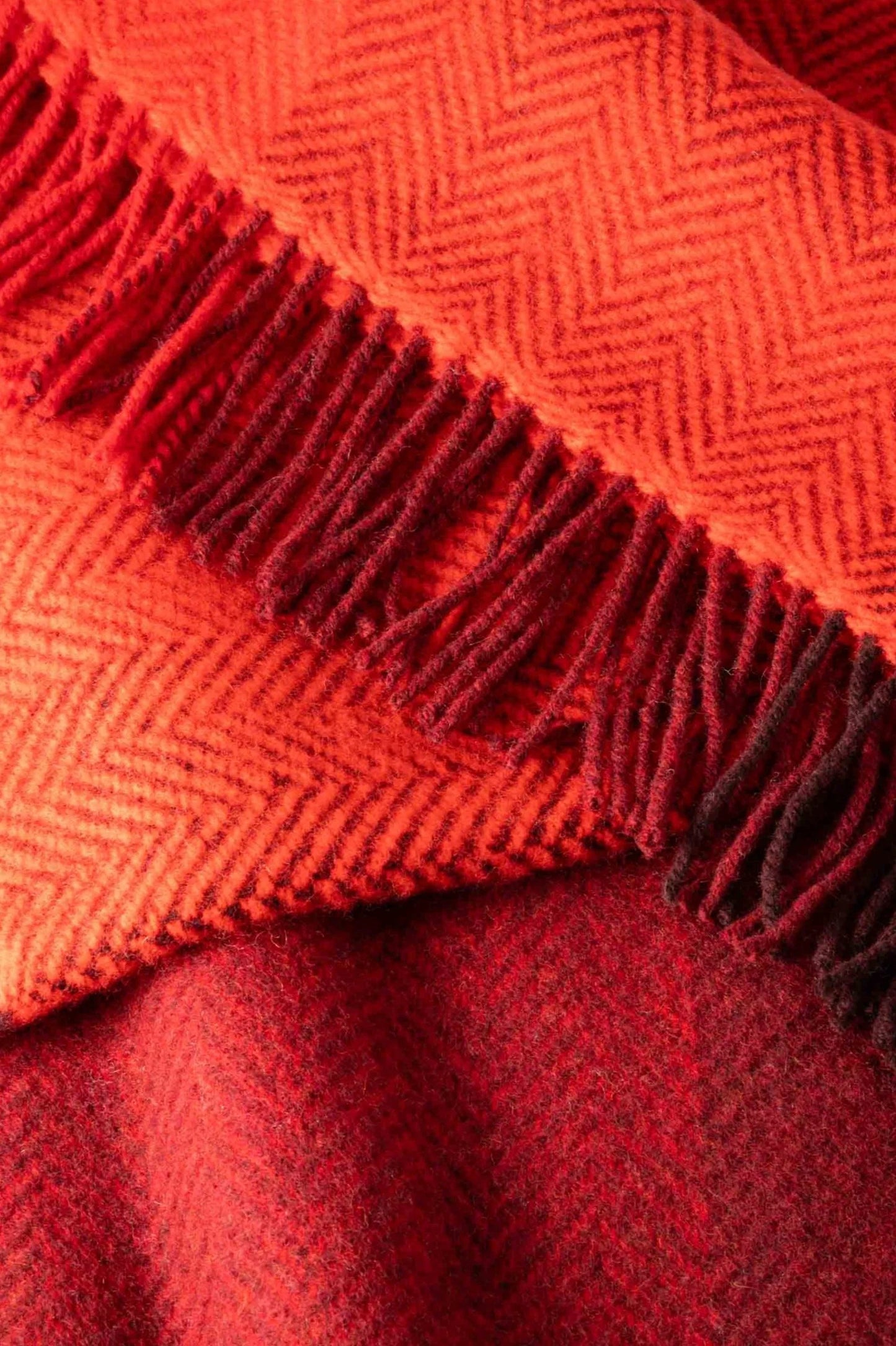 John Hanly Cashmere Throw | Red Wine Burgundy