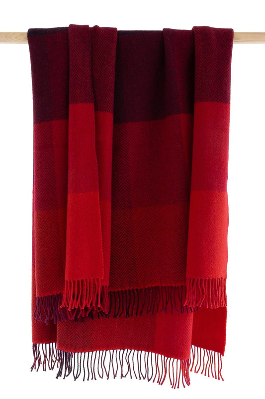 John Hanly Cashmere Throw | Red Wine Burgundy