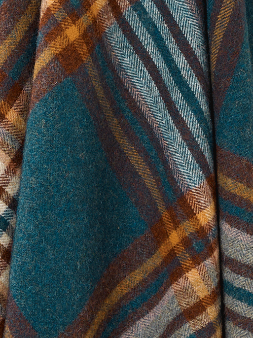 St Ives Design Wool Throw - Teal