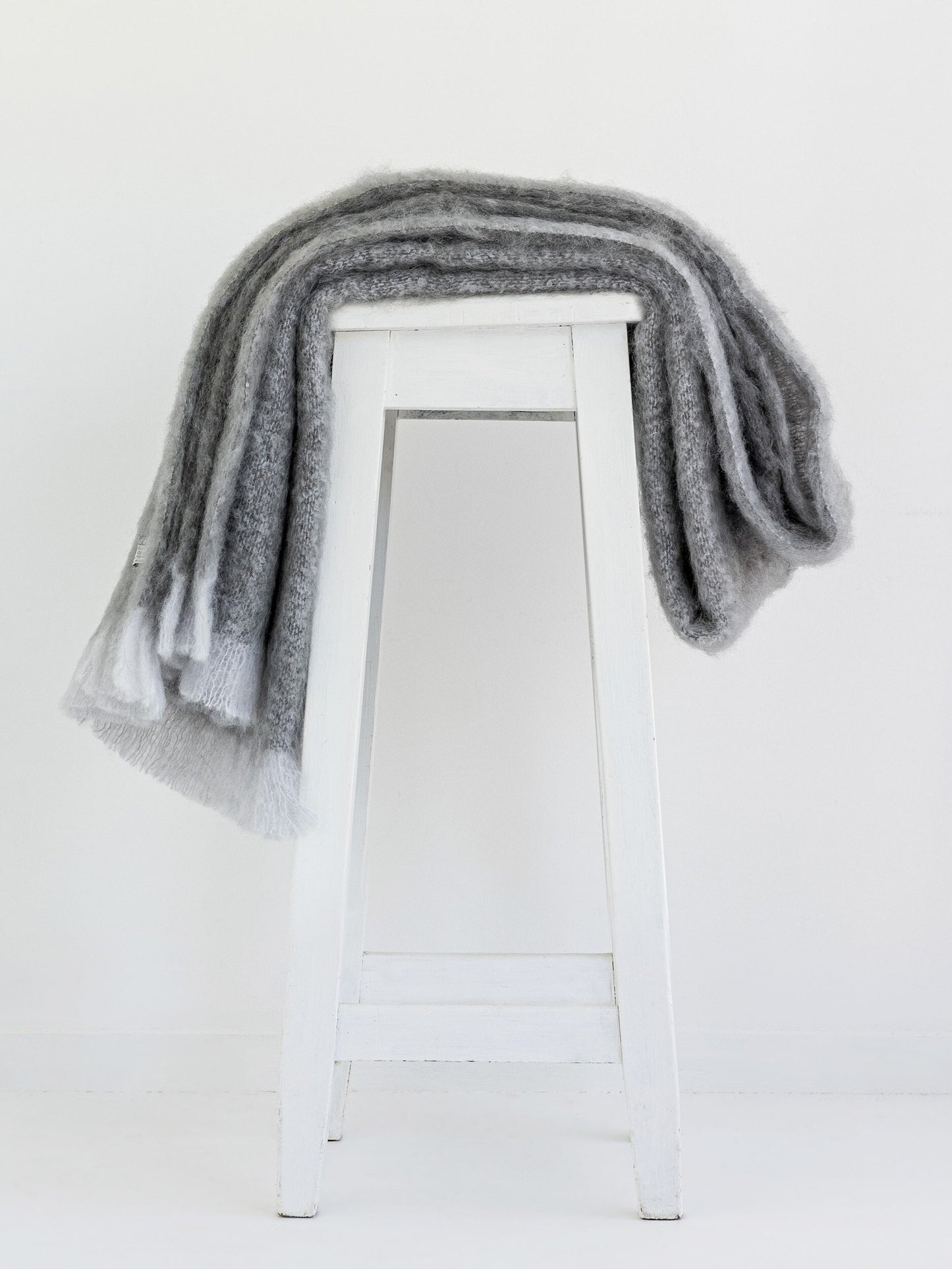 Windermere Mohair Blanket Throw - Pewter