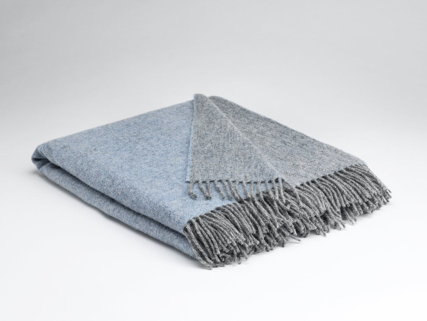 Starlight Blue Reversible Wool Throw Blanket