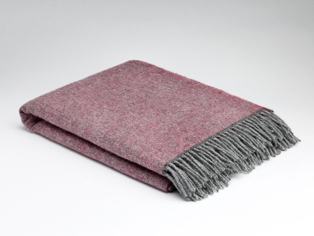 Cosy Rose Wool Throw Blanket