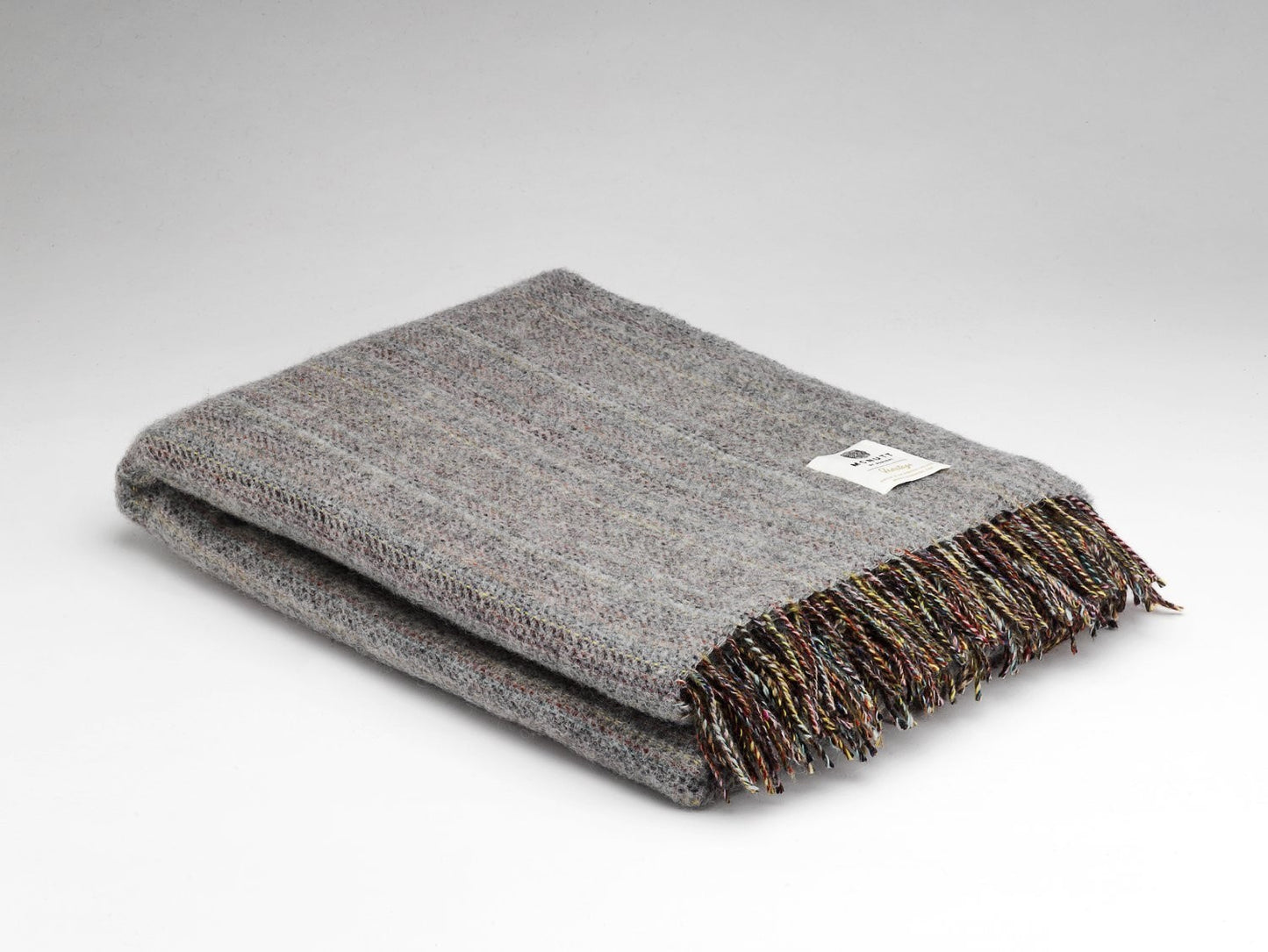 Grey Heritage Tweed Throw