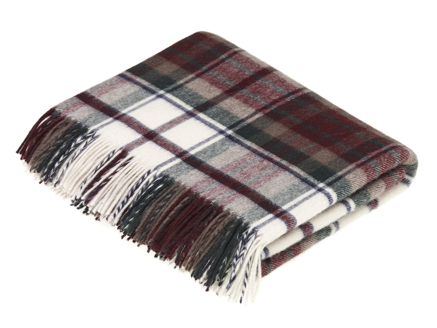 Tartan Plaid- Merino Lambswool Wool Throw Blanket - Dress MacDuff Tartan-Made in England