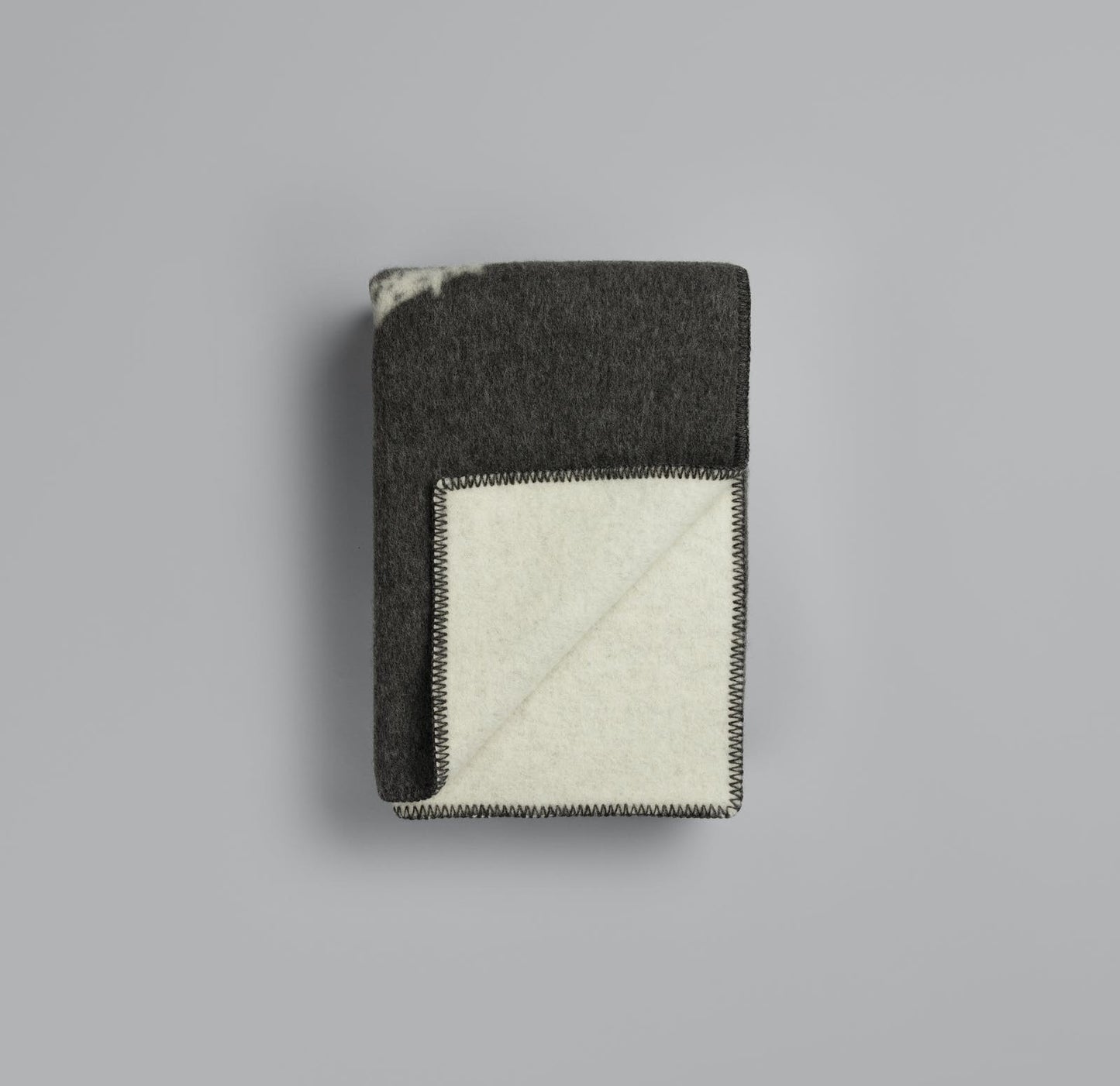 Melgaard Grey-Natural Wool Throw Blanket