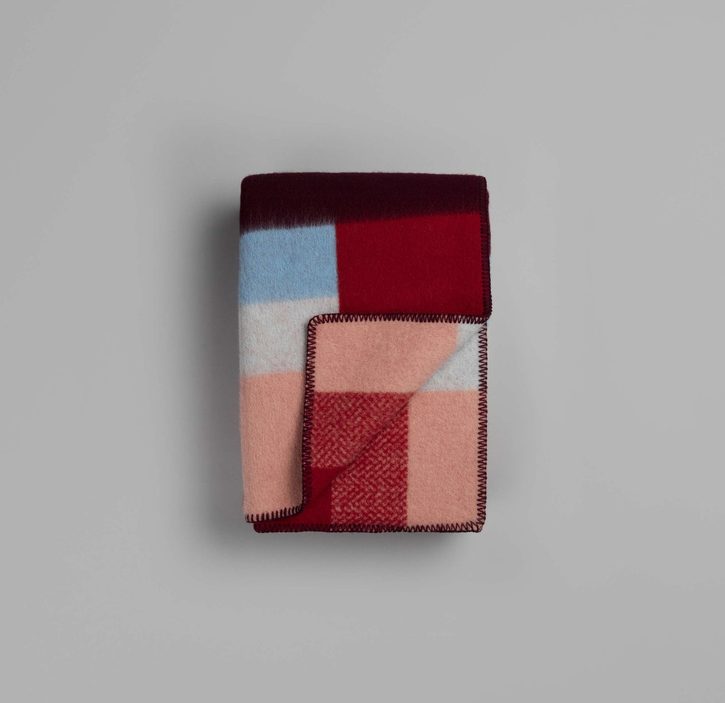 Mikkel Red Wool Throw Blanket