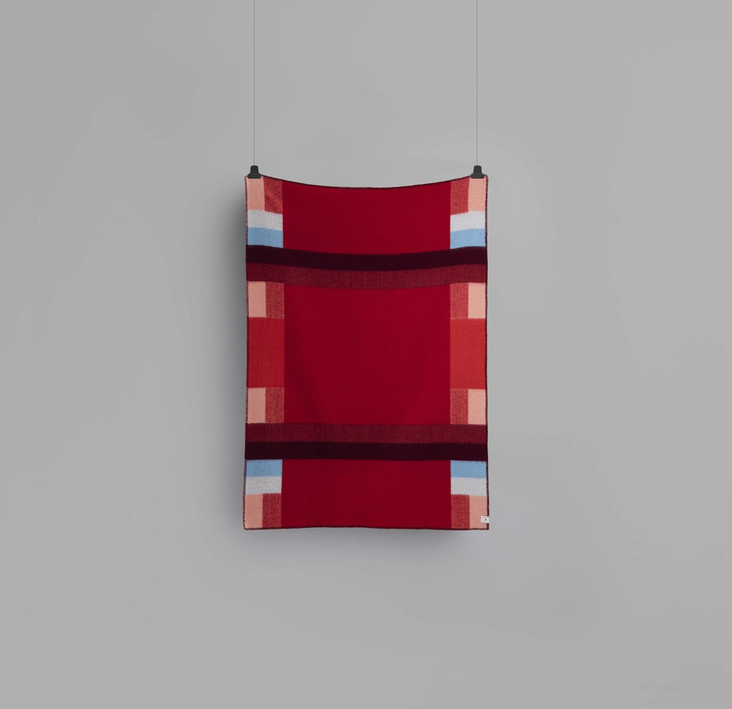 Mikkel Red Wool Throw Blanket