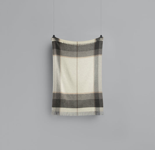 Myrull Light Grey Wool Throw Blanket