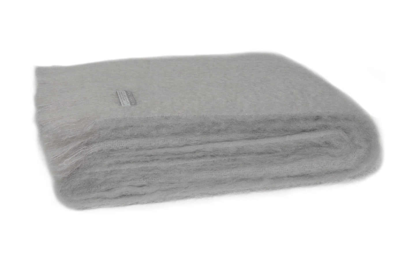 Windermere Mohair Blanket Throw - Silver