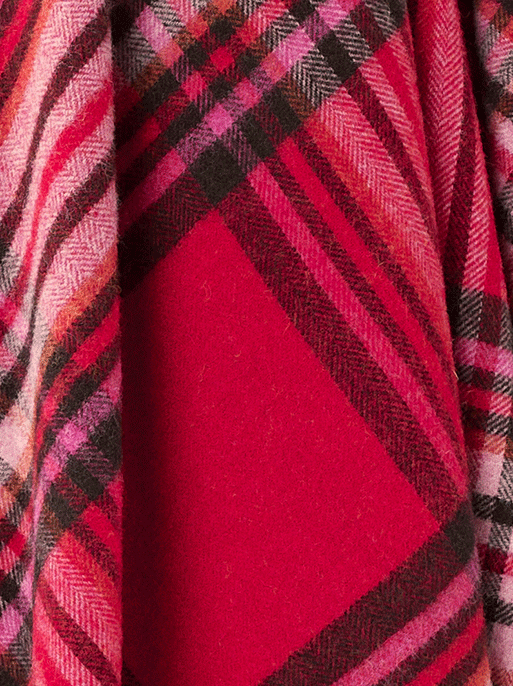 St Ives Design Wool Throw - Red