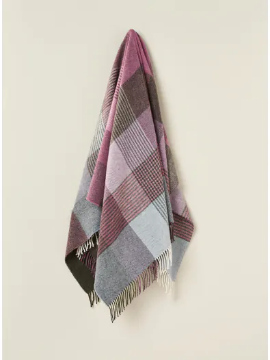 Shetland Pure New Wool - Lindley Heather - Wool Throw Blanket - Bronte By Moon