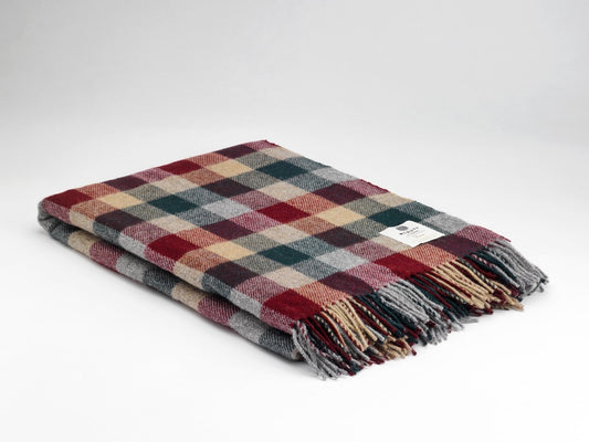 Trekking Block Wool Throw Blanket